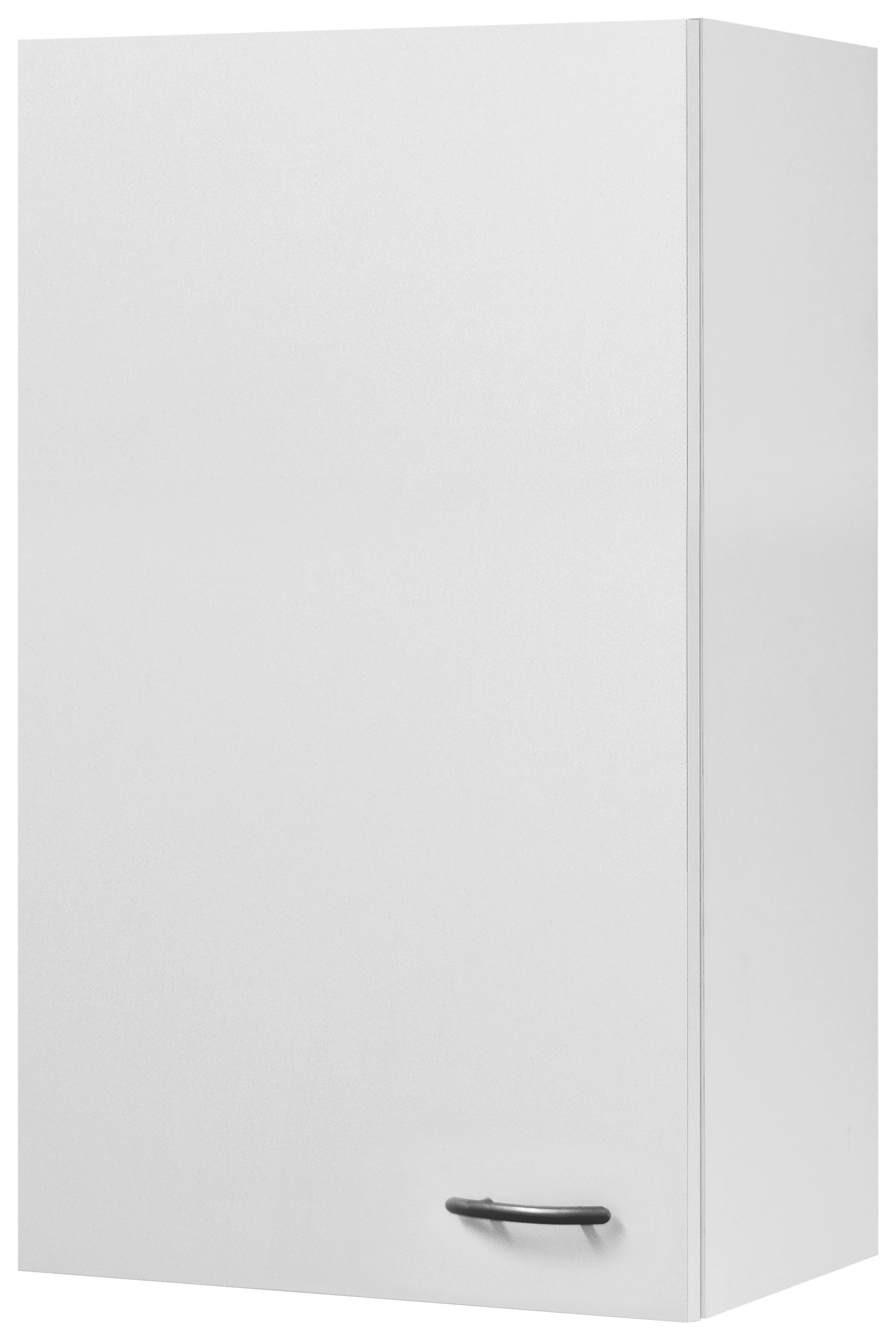 Küchenoberschrank "Wito" , Weiß - Edelstahlfarben/Weiß, Holzwerkstoff/Kunststoff (50/89/32cm) - FlexWell
