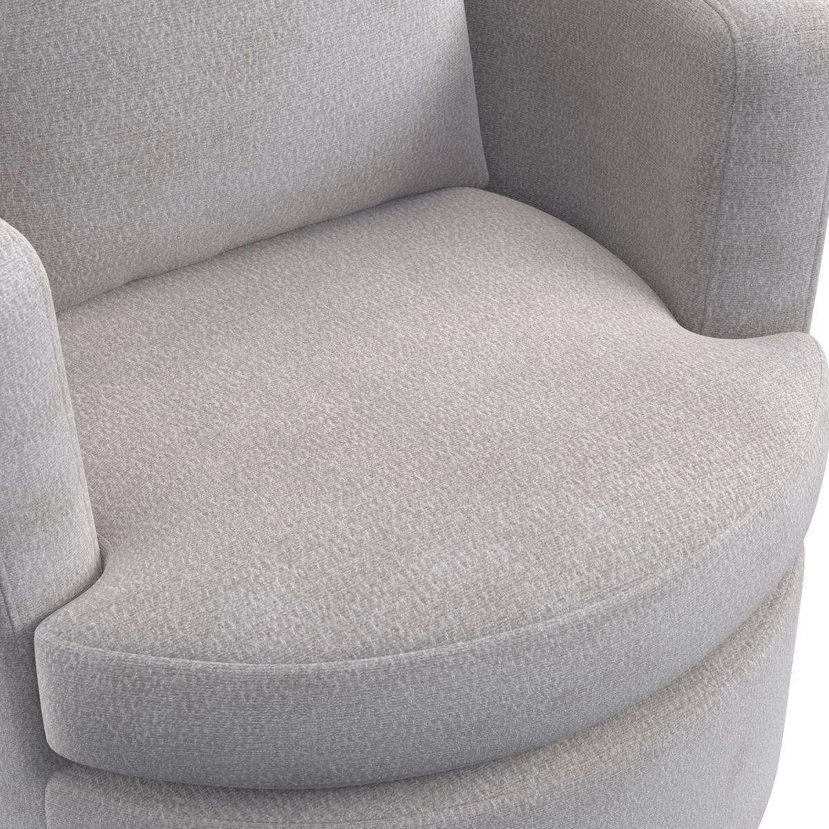 Sessel Marieta Chenille Greige - Greige/Beige, MODERN, Holz/Textil (76/84/78cm)