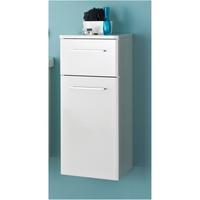 Alsószekrény Carina - króm/magasfényű fehér, Modern, faalapú anyag (30/72/33cm)