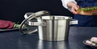 Kochtopf Silverline Ø ca. 16cm - Klar/Edelstahlfarben, KONVENTIONELL, Glas/Metall (16/9,5cm) - Gourmesto