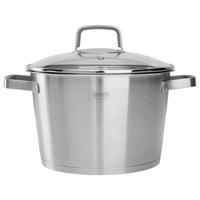 Kochtopf Silver Line Ø ca. 24cm - Klar/Edelstahlfarben, Konventionell, Glas/Metall (24/15,5cm) - Gourmesto