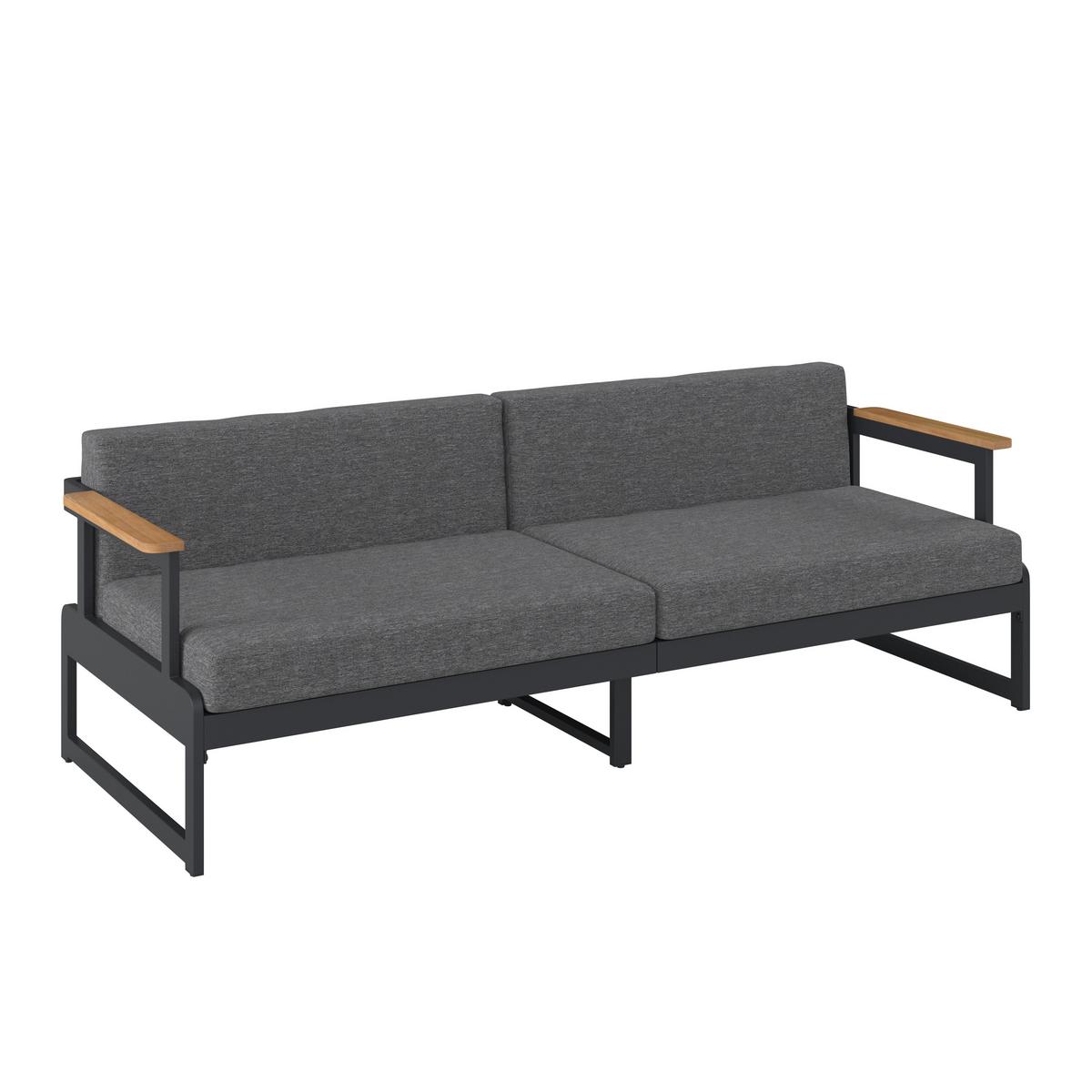 SOFA TARASOWA DESENZANO - szary, Modern, metal/drewno (192/57/74cm) - Ambia Garden