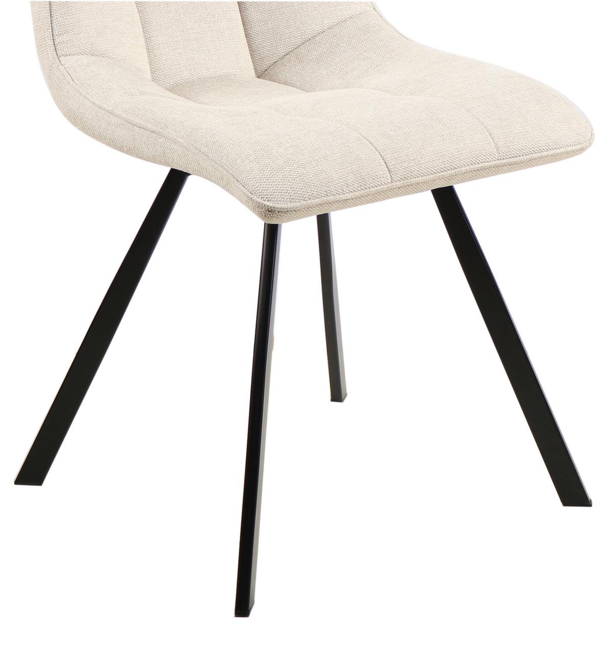 KRZESŁO KELLY - beżowy/czarny, Design, metal/tkanina (47/61/86cm) - Xora