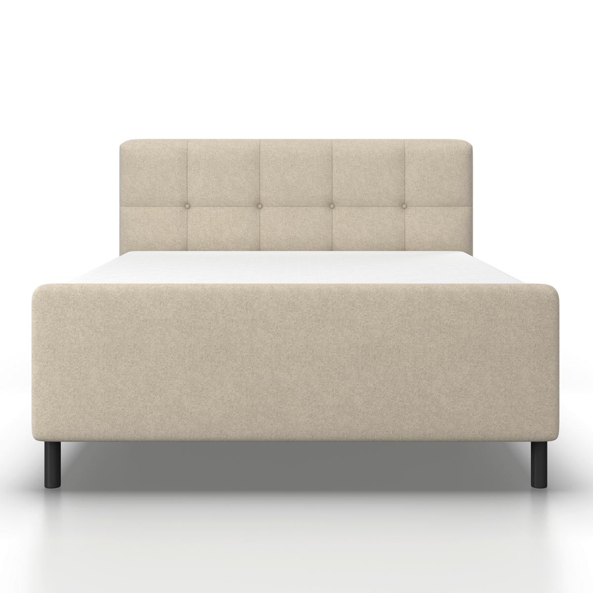 Boxbett Marbella 180x200cm Beige mit Topper - Beige/Schwarz, Modern, Holz/Holzwerkstoff (180/200cm) - Bessagi Home