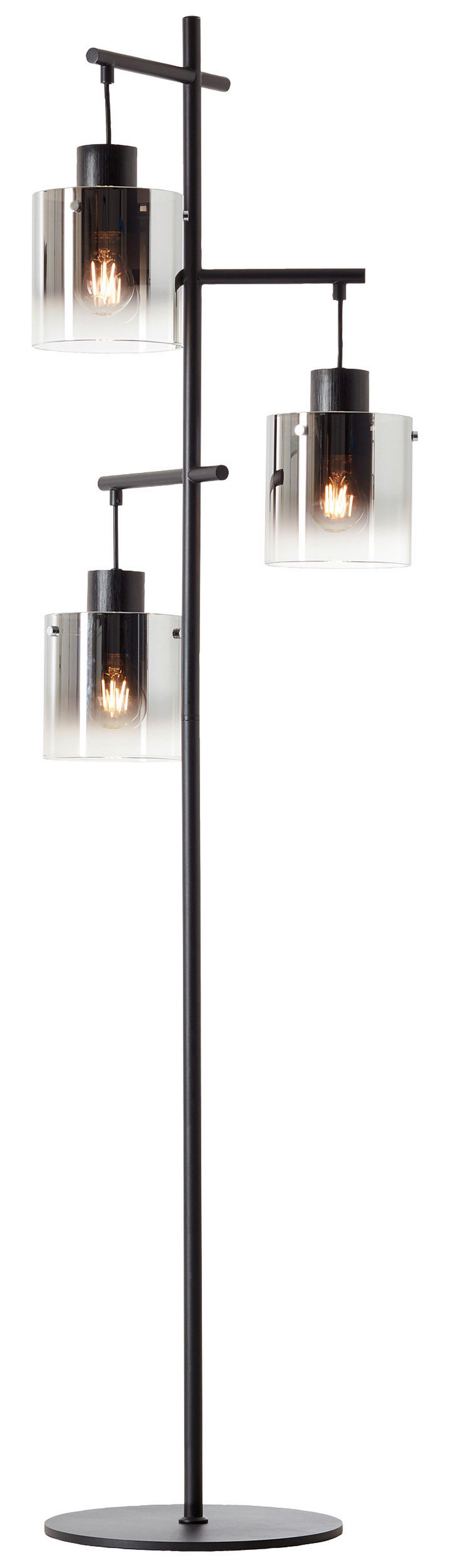 LAMPA STOJĄCA 93168/93 SIMONIS *DK* - czarny/szary, Design, metal/szkło (46/152cm) - Dieter Knoll