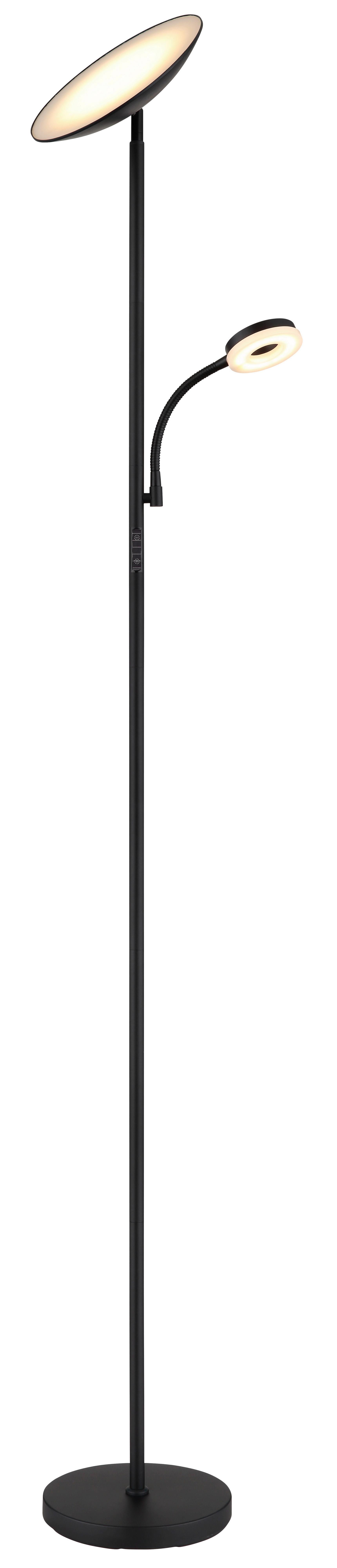 LED-DECKENFLUTER 58011 - Weiss/Schwarz, Design, Kunststoff/Metall (25/179cm) - Globo