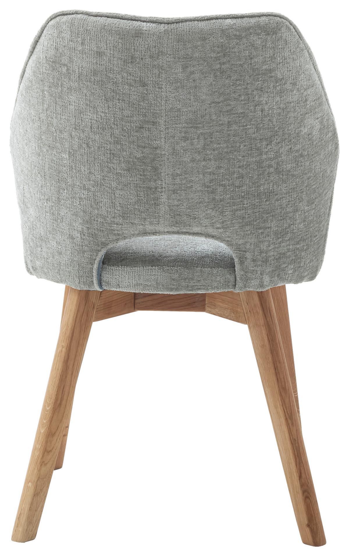 KRZESŁO KONDA - kolor dębowy/jasnoszary, Design, drewno/tkanina (48/92/60cm) - Livetastic