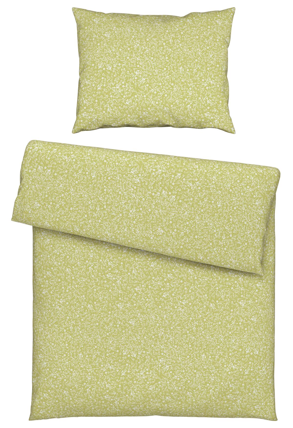 Ágyneműhuzat Garnitúra Barn Flower - zöld, Konventionell, textil (140/200cm) - Modern Living