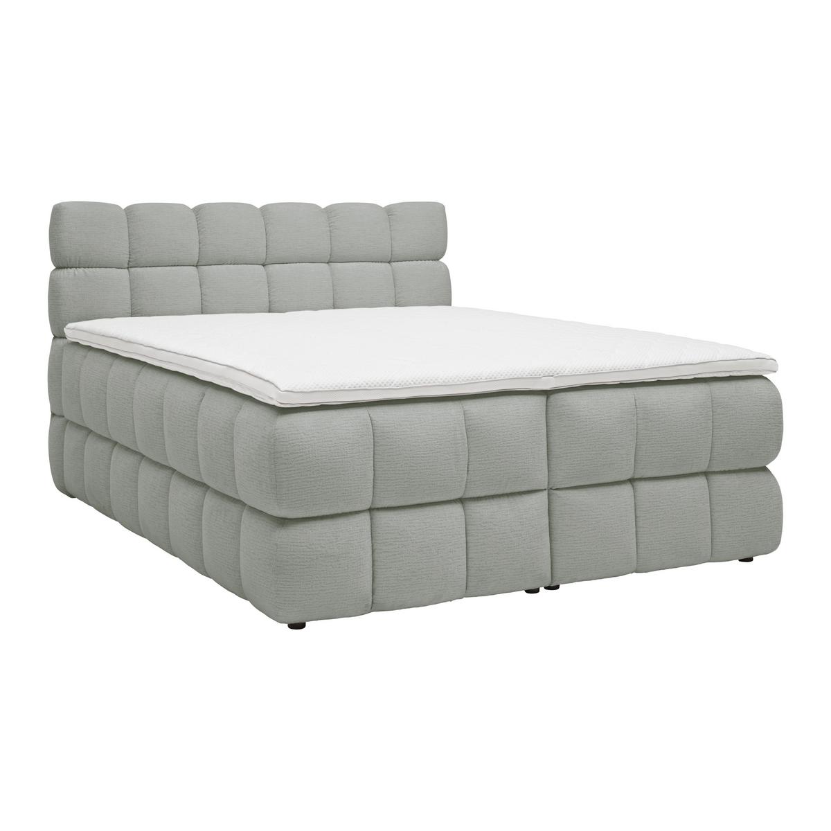 Boxspring Krevet Bubble Box - siva/crna, Konvencionalno, drvo/metal (180/200cm) - Premium Living
