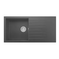 Spüle Almonto Schwarz - Schwarz, Trend, Stein (100/22/50cm) - Respekta