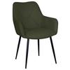 STOL MED ARMSTÖD ELENA -TOP- - grön/svart, Modern, metall/trä (57/85/60cm) - Mömax
