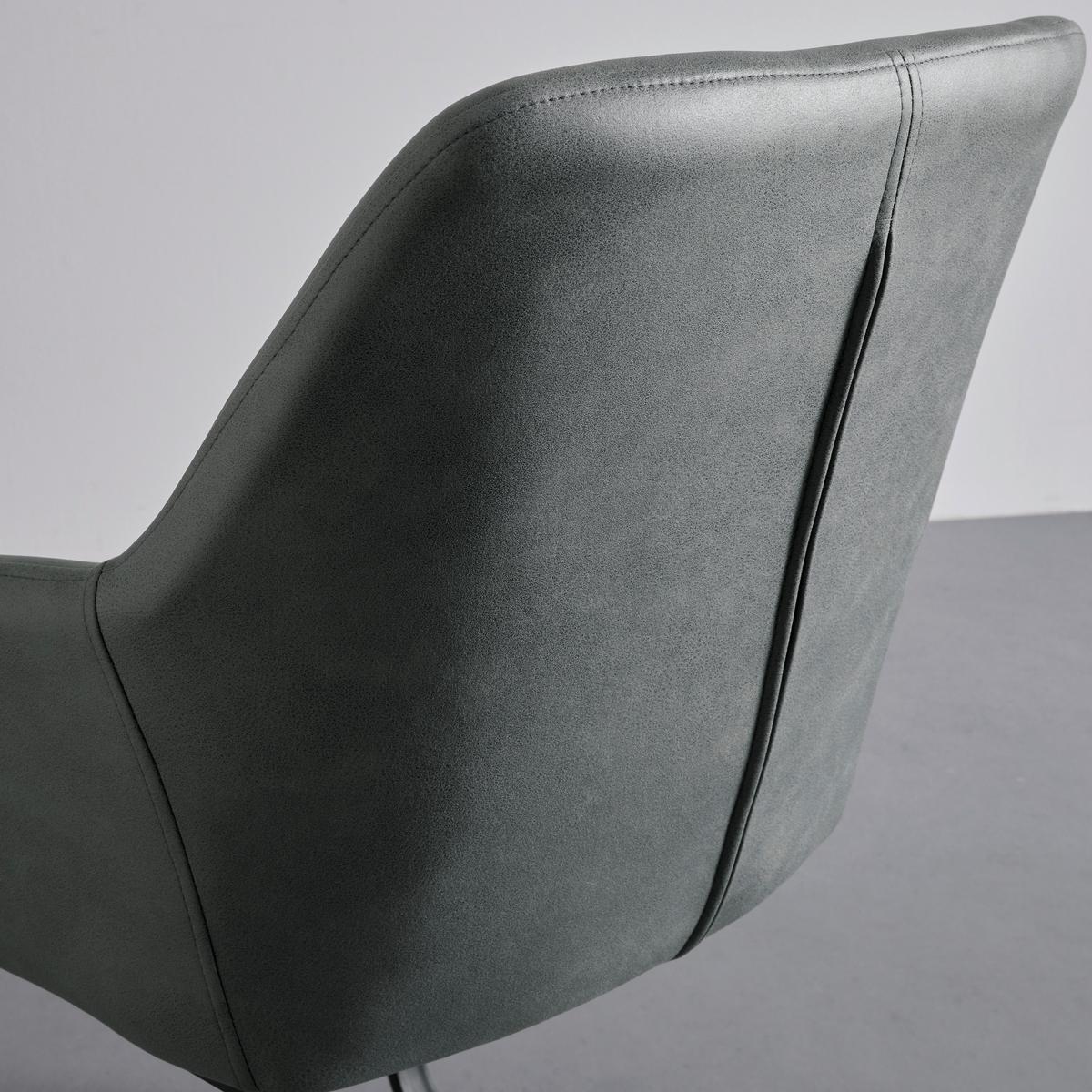 Schwingstuhl Pria Grün Mikrofaser Gepolstert - Schwarz/Grün, MODERN, Holz/Textil (61/85/62cm) - Bessagi Home