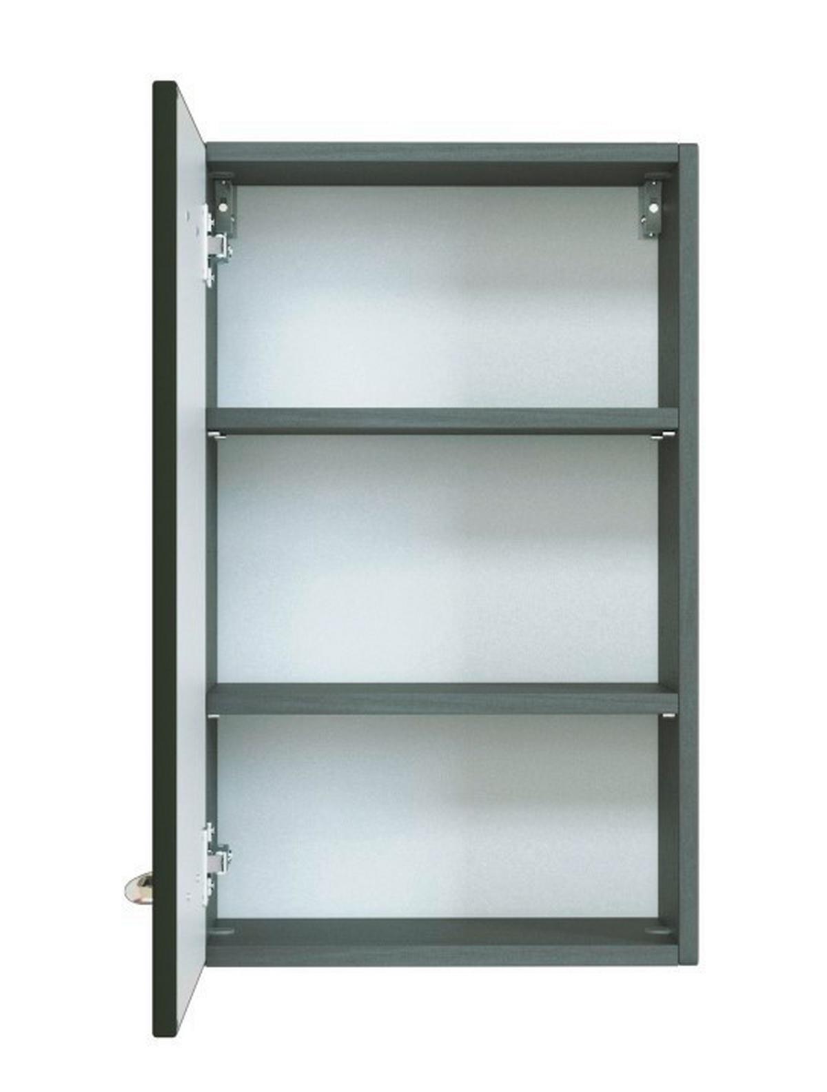 Oberschrank Florida in Grau/Graphitfarben - Grau, MODERN, Holzwerkstoff/Metall (40/64/20cm)