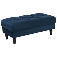 Tabure Cupido, Temno Modra - črna/temno modra, Design, tekstil/les (110/44/56cm) - MID.YOU