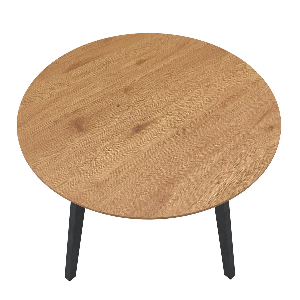 Stol Za Blagovaonicu Elian - boje hrasta/crna, Moderno, drvni materijal/metal (120/76cm) - Bessagi Home