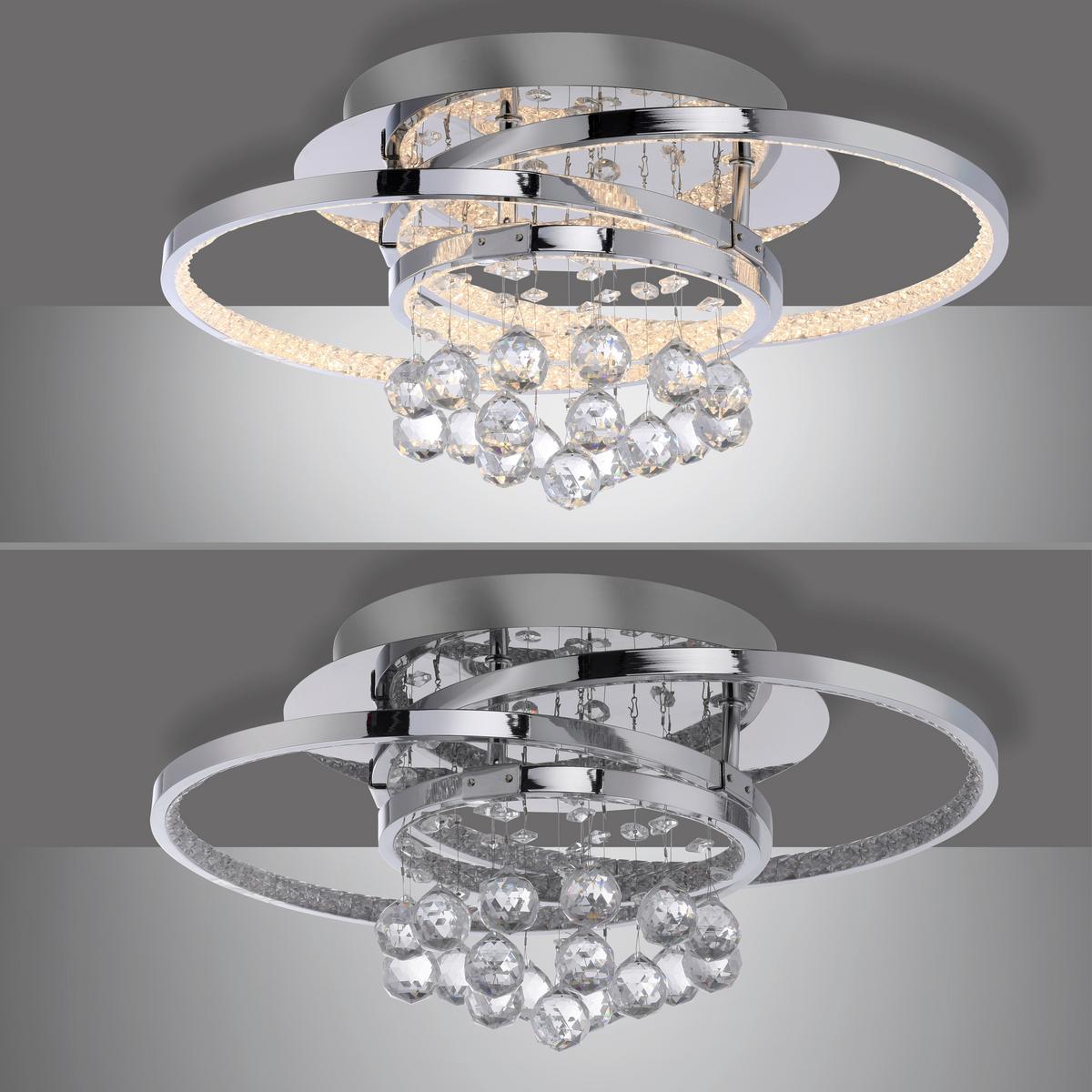 LAMPA SUFITOWA LED 6267-17 ROTAZO - kolor chromowy, Design, metal/szkło (45/33/22cm) - Paul Neuhaus