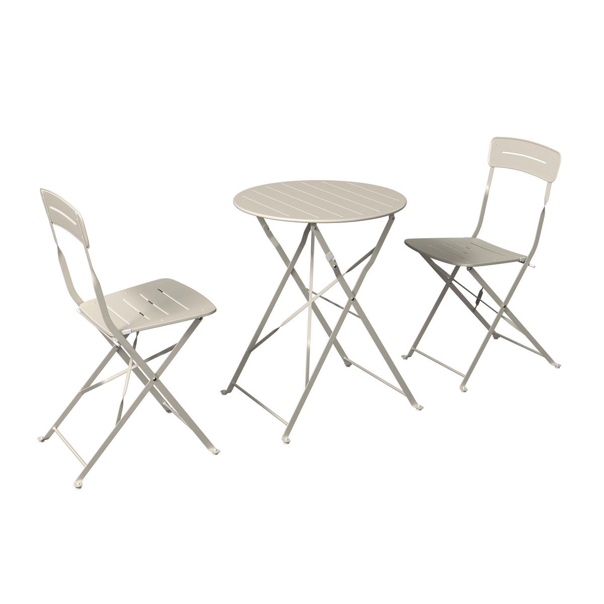 Balkonset Olga Beige - Beige, Basics, Metall - Mömax