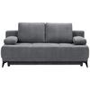 Schlafsofa in Hellgrau - Dunkelgrau/Schwarz, MODERN, Textil (195/77/100cm) - Based