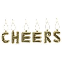 Christbaumanhänger Cheers Goldfarben - Goldfarben, Kunststoff - Mömax