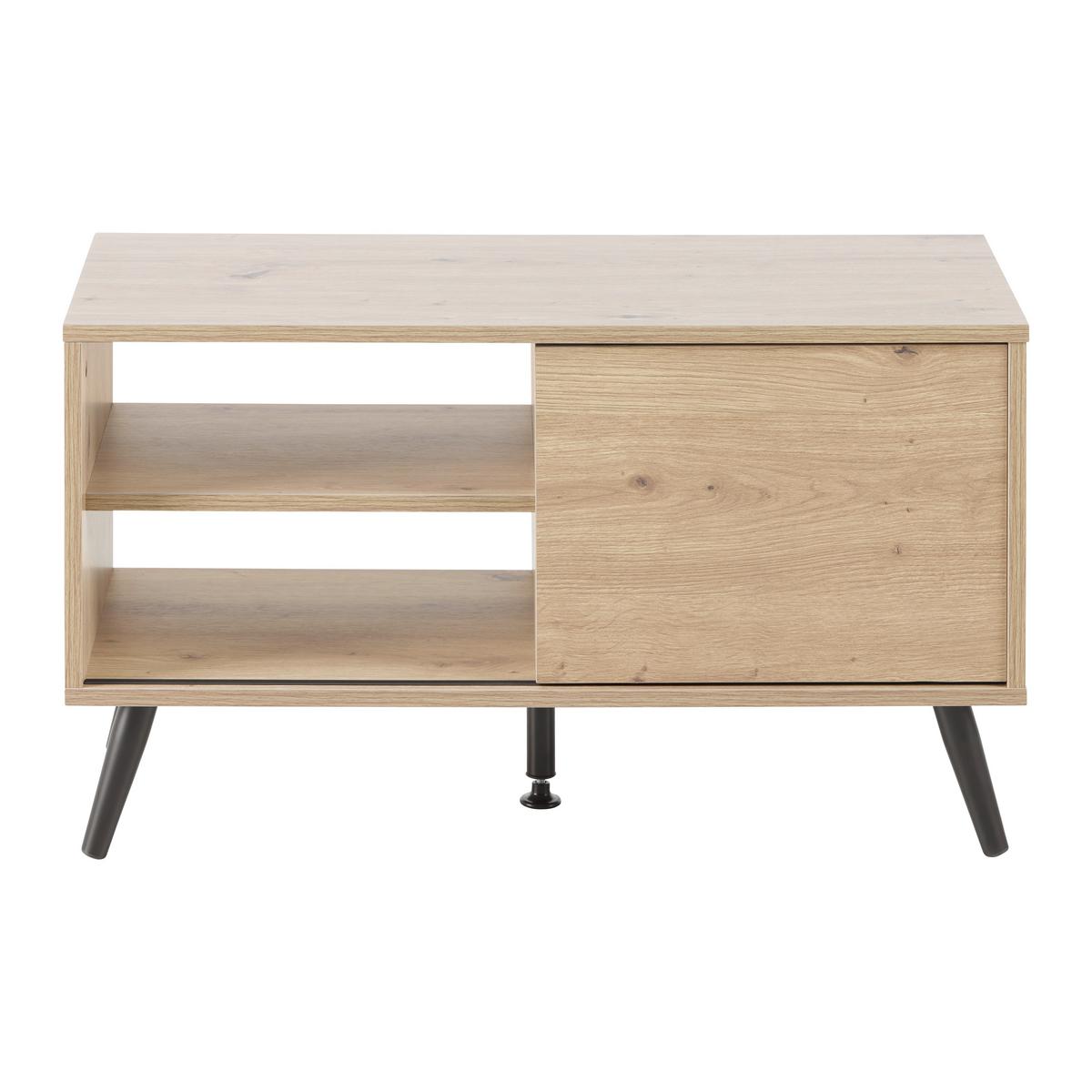 Phonotisch Move Eiche Artisan/Schwarz - Schwarz/Eiche Artisan, MODERN, Holzwerkstoff/Metall (80/46/35cm) - Based