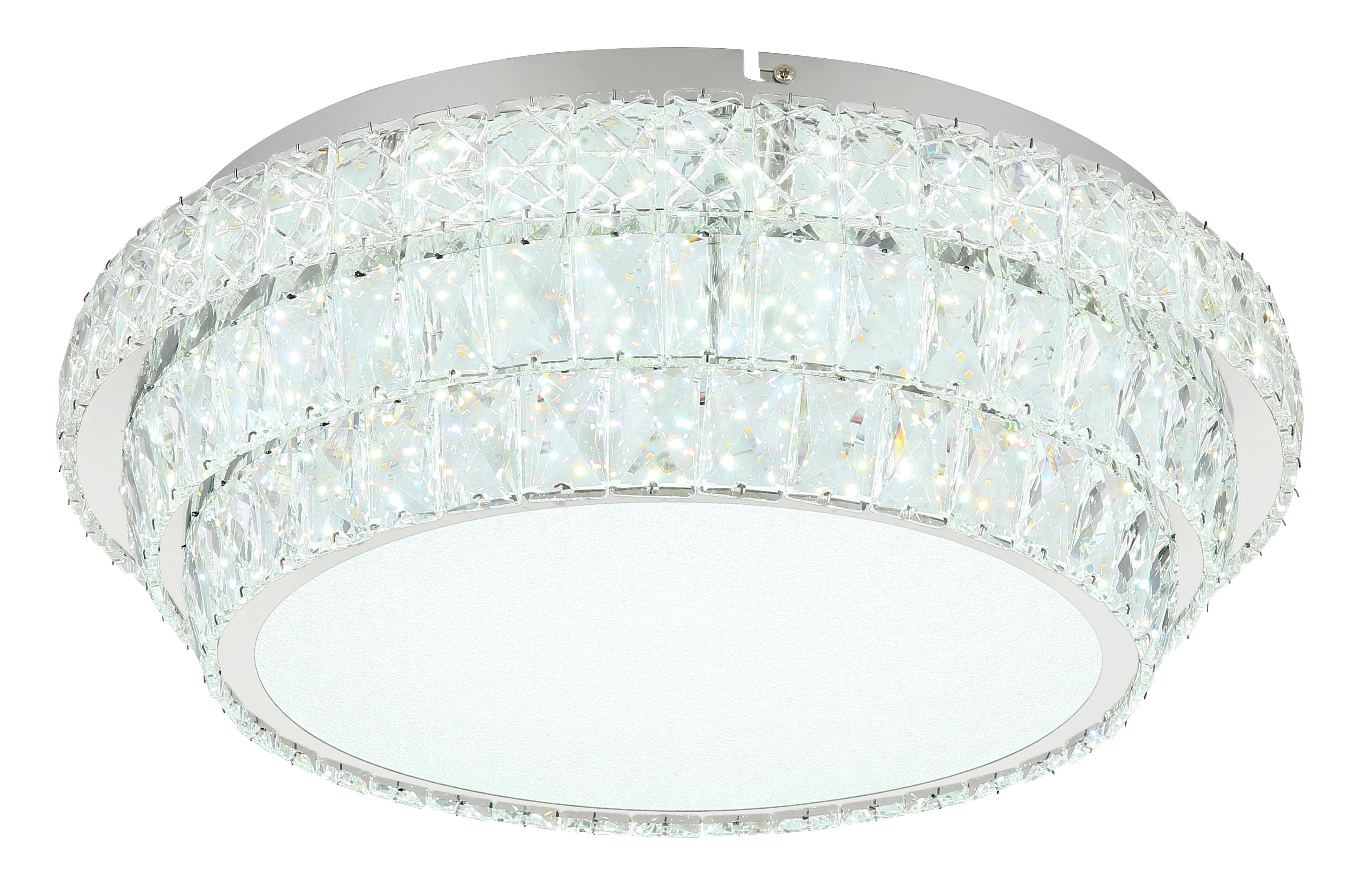 Plafonieră cu LED Klara - străveziu/culoare crom, Design, plastic/metal (50/15.5cm)