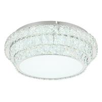 Led-deckenleuchte 68157-48 - Klar/Chromfarben, Design, Kunststoff/Metall (50/15.5cm) - Globo