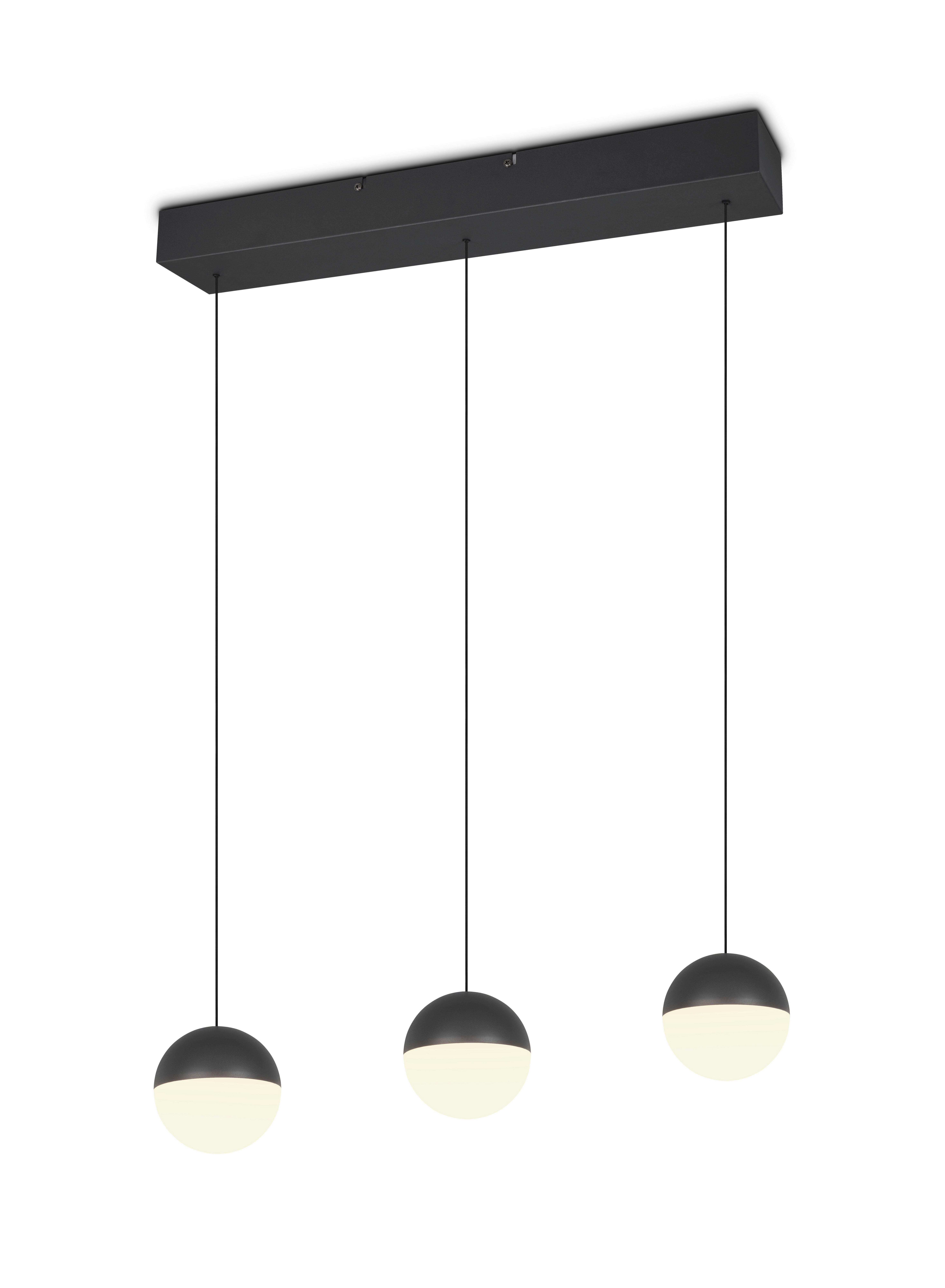 LED-HÄNGLAMPA SESTINE - svart, Modern, metall/plast (60/9/150cm) - Mömax