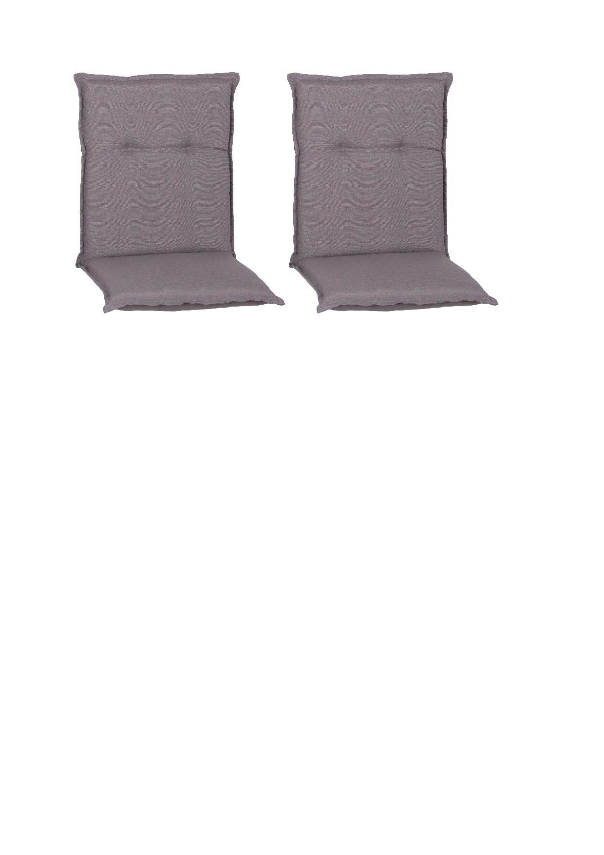 Niedriglehner Auflagen Tanana 2er-Set ca.98x45x8cm Grau - Grau, Basics, Textil (98/46/8cm) - Gardenson