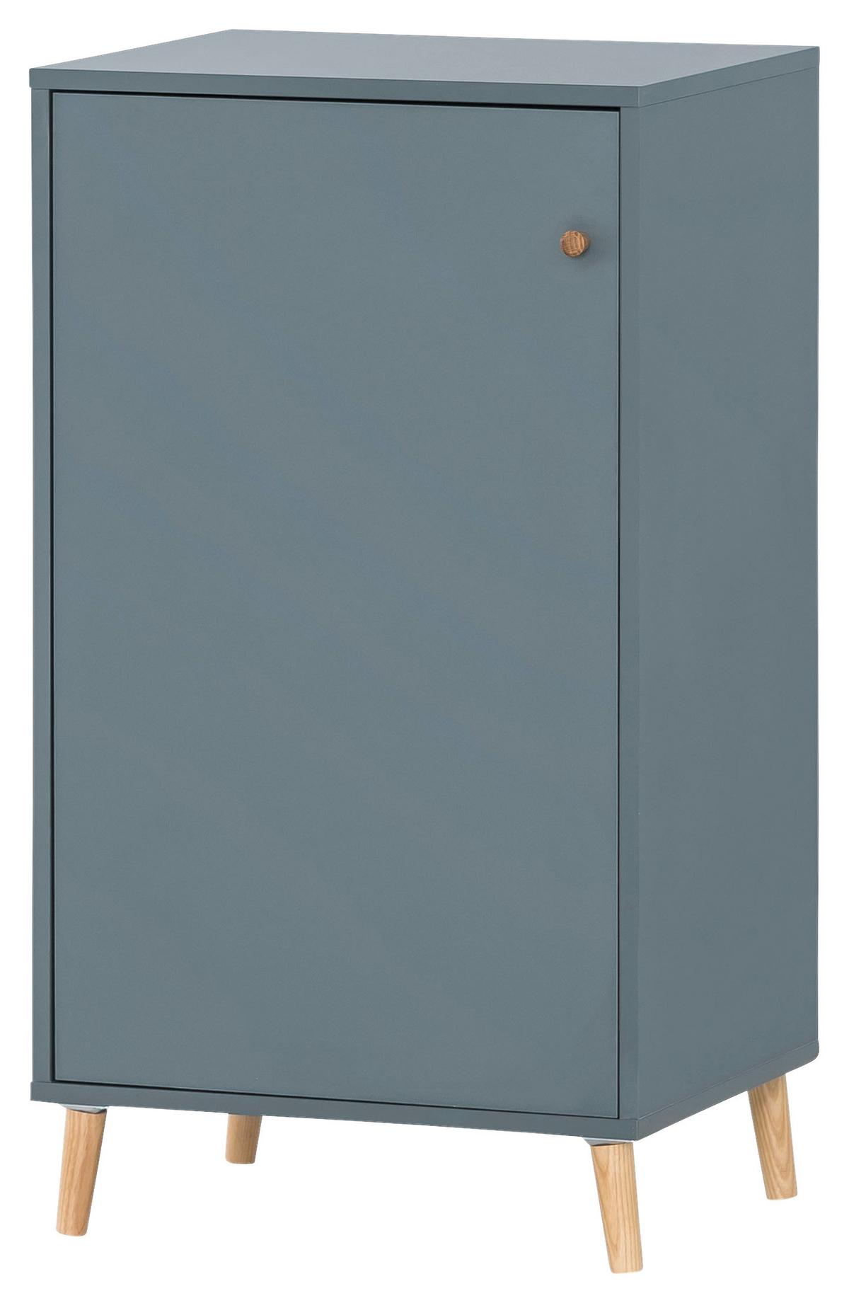 Aktenschrank Serie 500 Blau ca. 50,95x92,6x41cm - Blau, MODERN, Holzwerkstoff (50,95/92,6/41cm) - MID.YOU