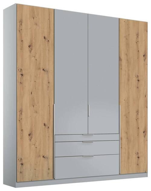 DULAP CU USI ROTATIVE ALABAMA - gri deschis/stejar Artisan, Modern, material pe bază de lemn (181/229/54cm)