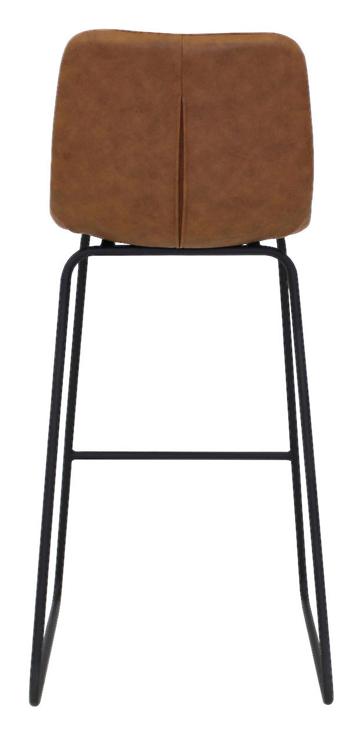 Barhocker-Set Byron Lederoptik ca. 48x102 cm 2er-Set Cognac - Cognac/Schwarz, LIFESTYLE, Kunststoff/Metall (48/102/54cm) - MID.YOU
