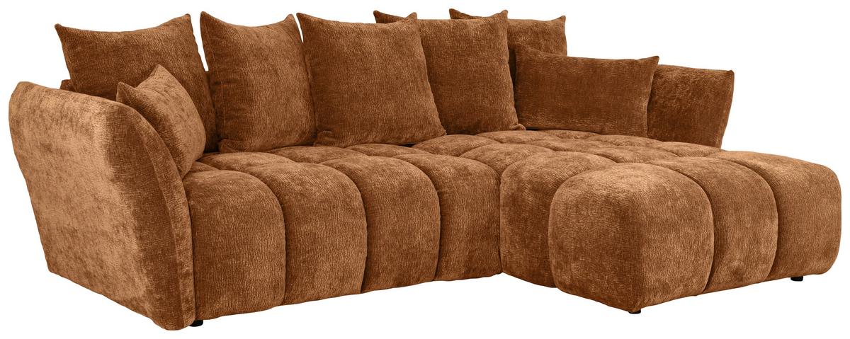 Kutna Garnitura Cammellio - narančasta/crna, Moderno, tekstil (296/189cm) - Mömax
