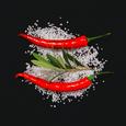 Glasbild Peperoncini, ca. 20x20x1,70cm - Rot/Schwarz, MODERN, Glas (20/20/1,70cm) - Mömax modern living