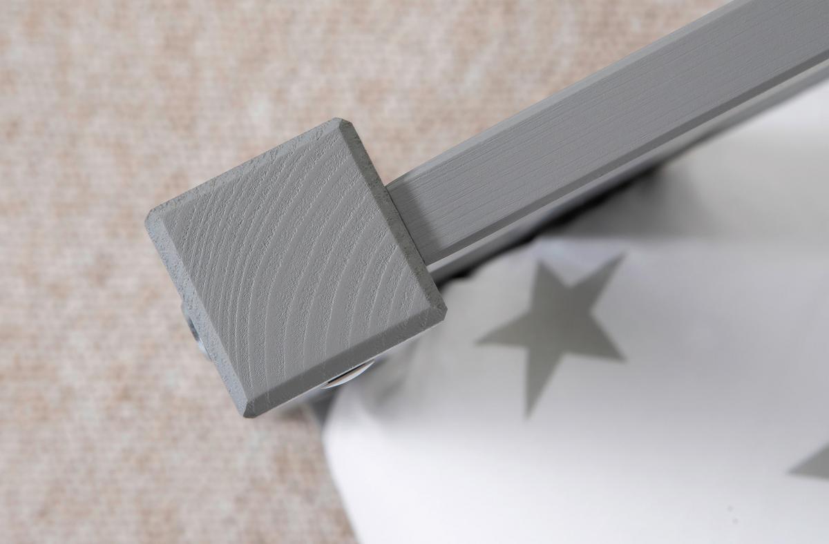 Ausziehbett Holz Duo ca. 100x200 cm Kiefer Hellgrau - Hellgrau/Naturfarben, MODERN, Holz/Textil (100/200cm) - MID.YOU