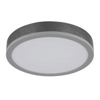 LED-DECKENLEUCHTE 416080AD1R DORO - Weiss/Dunkelgrau, Konventionell, Kunststoff/Metall (30/8,5cm) - Globo