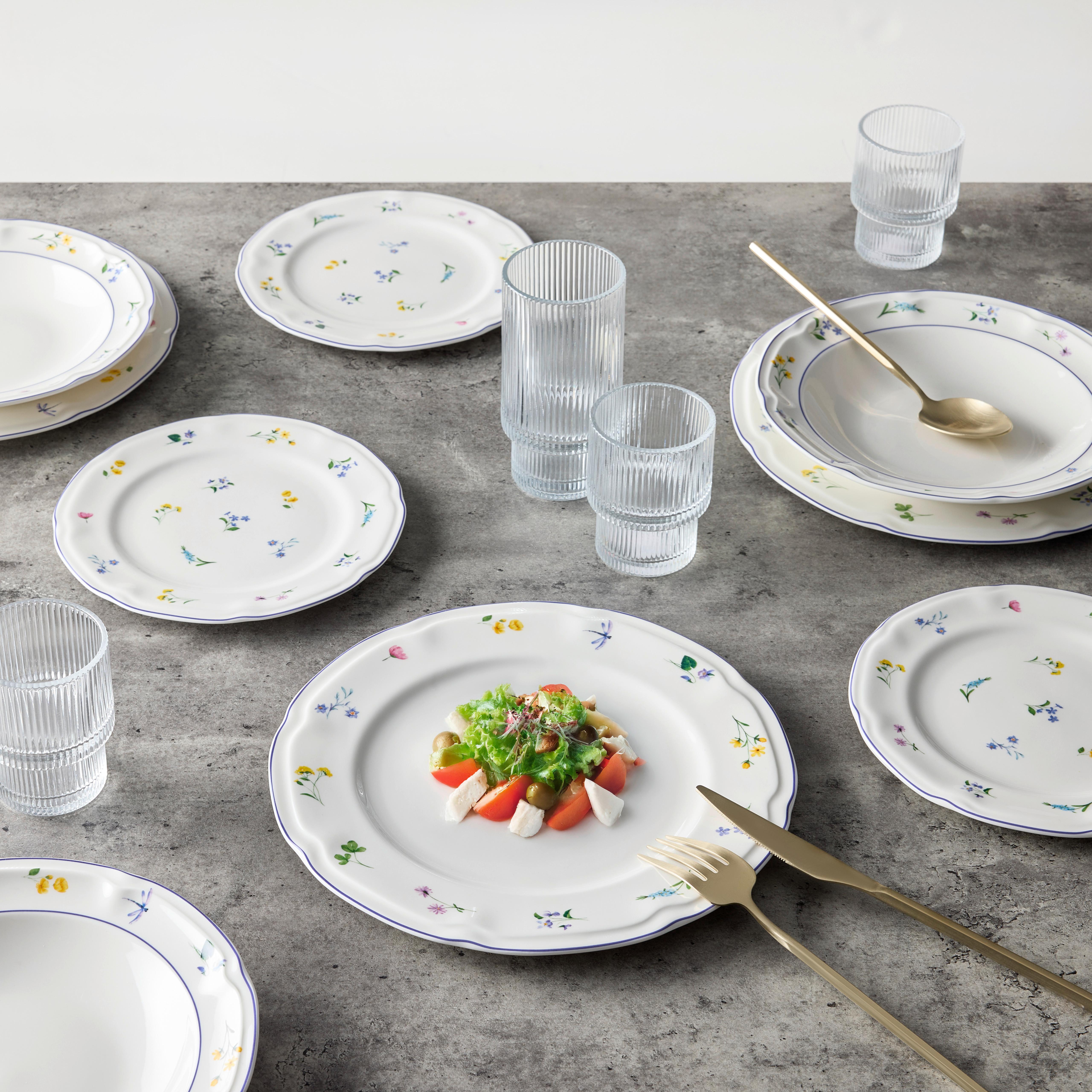 Serviciu de masă 18/1 Elisabeth - multicolor, Romantik / Landhaus, ceramică - Mömax