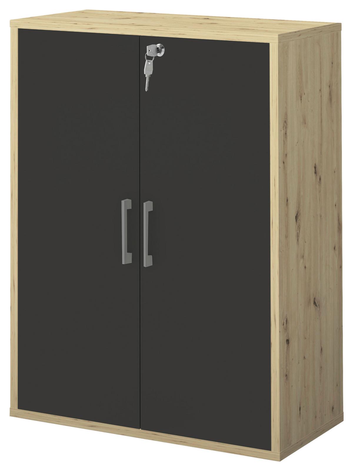 Türenset Big Profi Office - Anthrazit/Alufarben, Modern, Holzwerkstoff/Metall (77/104/2cm) - Mömax