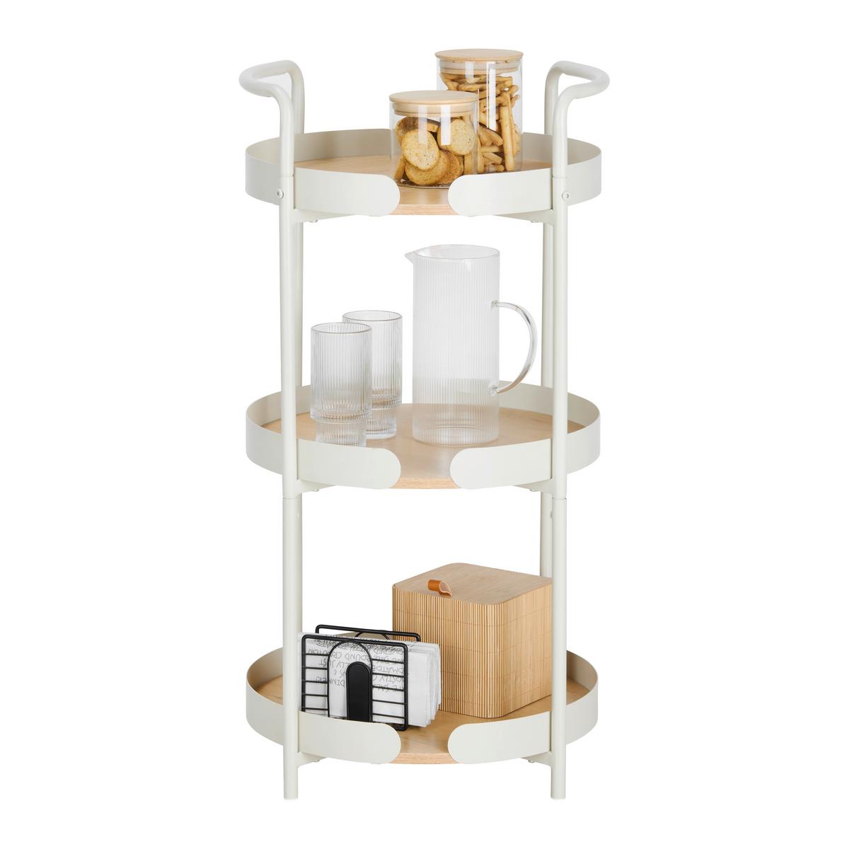 Bruce Kolica Za Serviranje - kašmir/boje hrasta, Moderno, drvni materijal/metal (44/80/44cm) - Modern Living