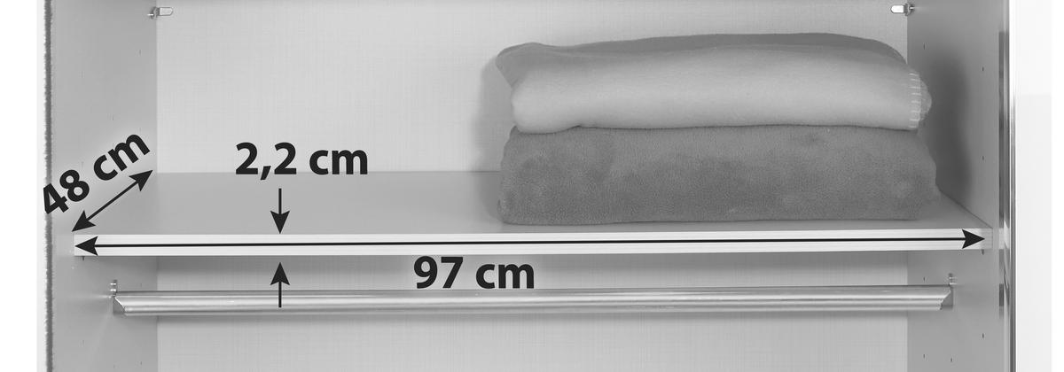 Set de rafturi detașabile SET 2/1 - gri, Modern, material pe bază de lemn (81/2,2/48cm) - Premium Living