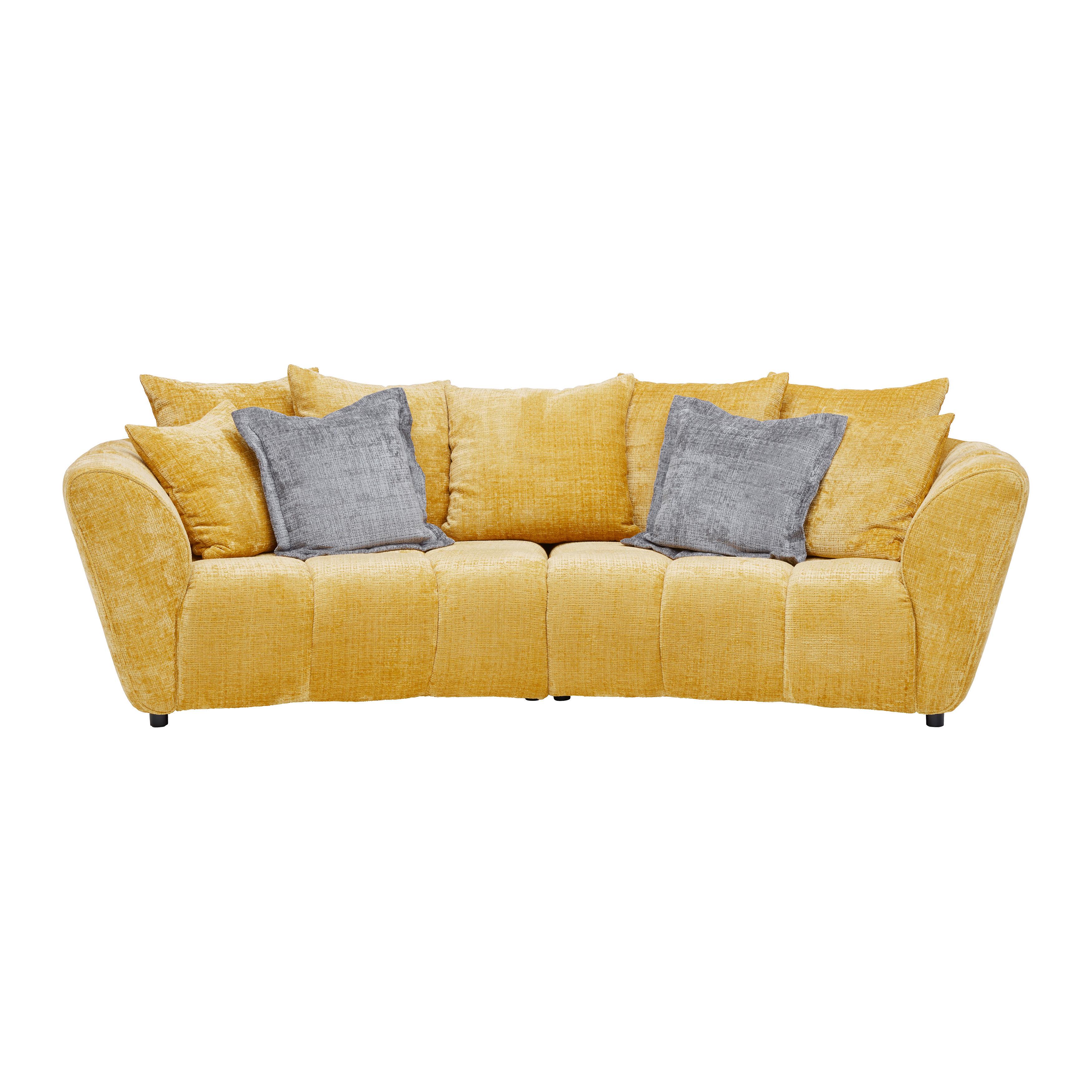 Bigsofa Bonelli in Gelb - Gelb/Schwarz, MODERN, Kunststoff/Textil (280/74cm) - Mömax
