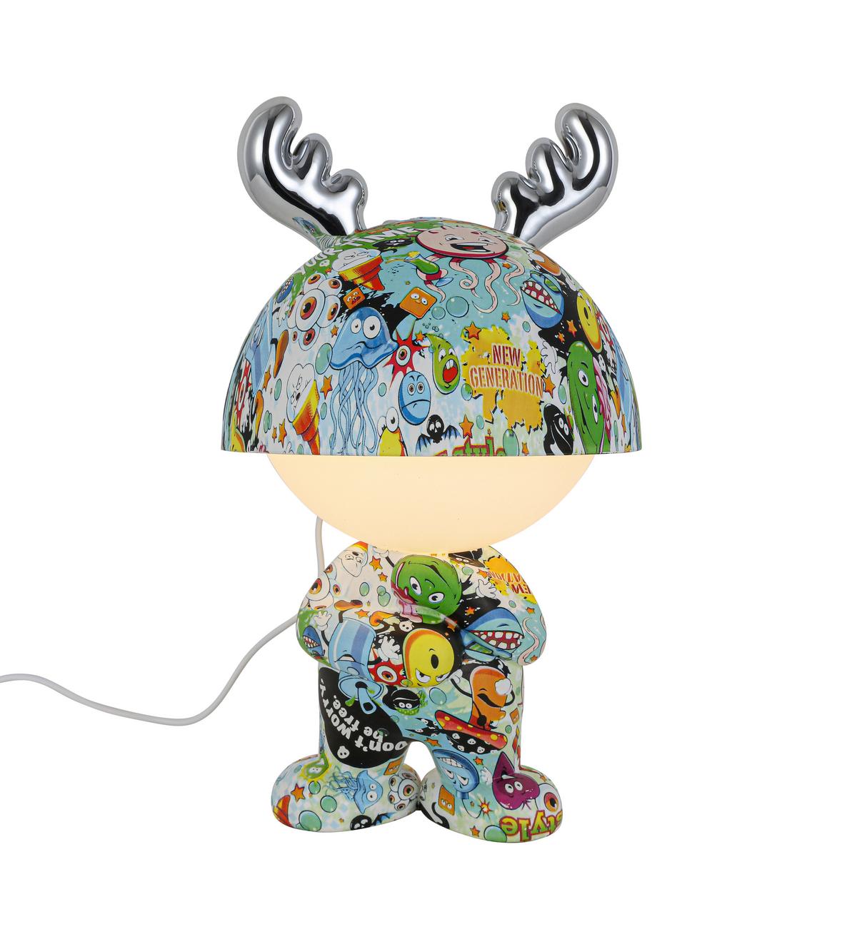 LED-Dekoleuchte Lea Multicolor max. 2,5 Watt - Chromfarben/Multicolor, MODERN, Kunststoff/Metall (17/30cm) - Mömax