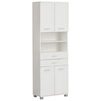 Visoka Omara Palermo, Bela - srebrne barve/siva, Konvencionalno, kovina/umetna masa (60/181/33cm) - Stylife