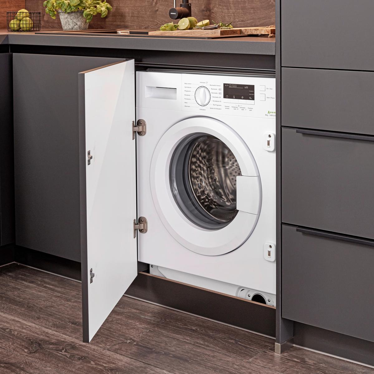 Einbauküche IP3150 - Graphitfarben, MODERN, Holzwerkstoff (255/305cm) - Impuls