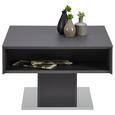 Klubska Mizica Arizona - antracit/nerjaveče jeklo, Moderno, leseni material (70/46/69cm) - Premium Living Klubska Mizica Arizona - antracit/nerjaveče jeklo, Moderno, leseni material (70/46/69cm) - Premium Living