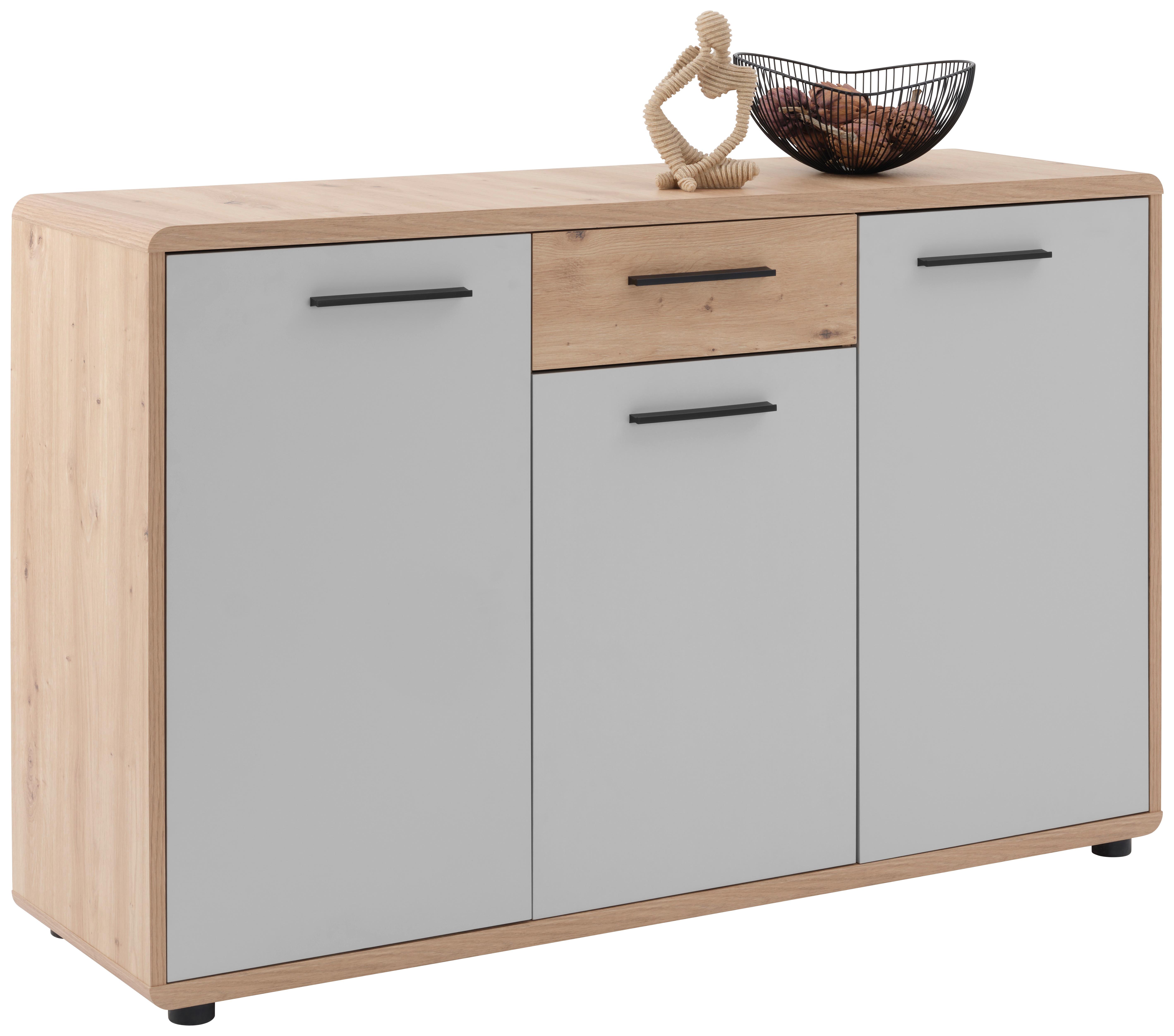 Comodă FONTANA PLUS - cașmir/stejar Artisan, Modern, material pe bază de lemn (132/87/40cm) - Modern Living