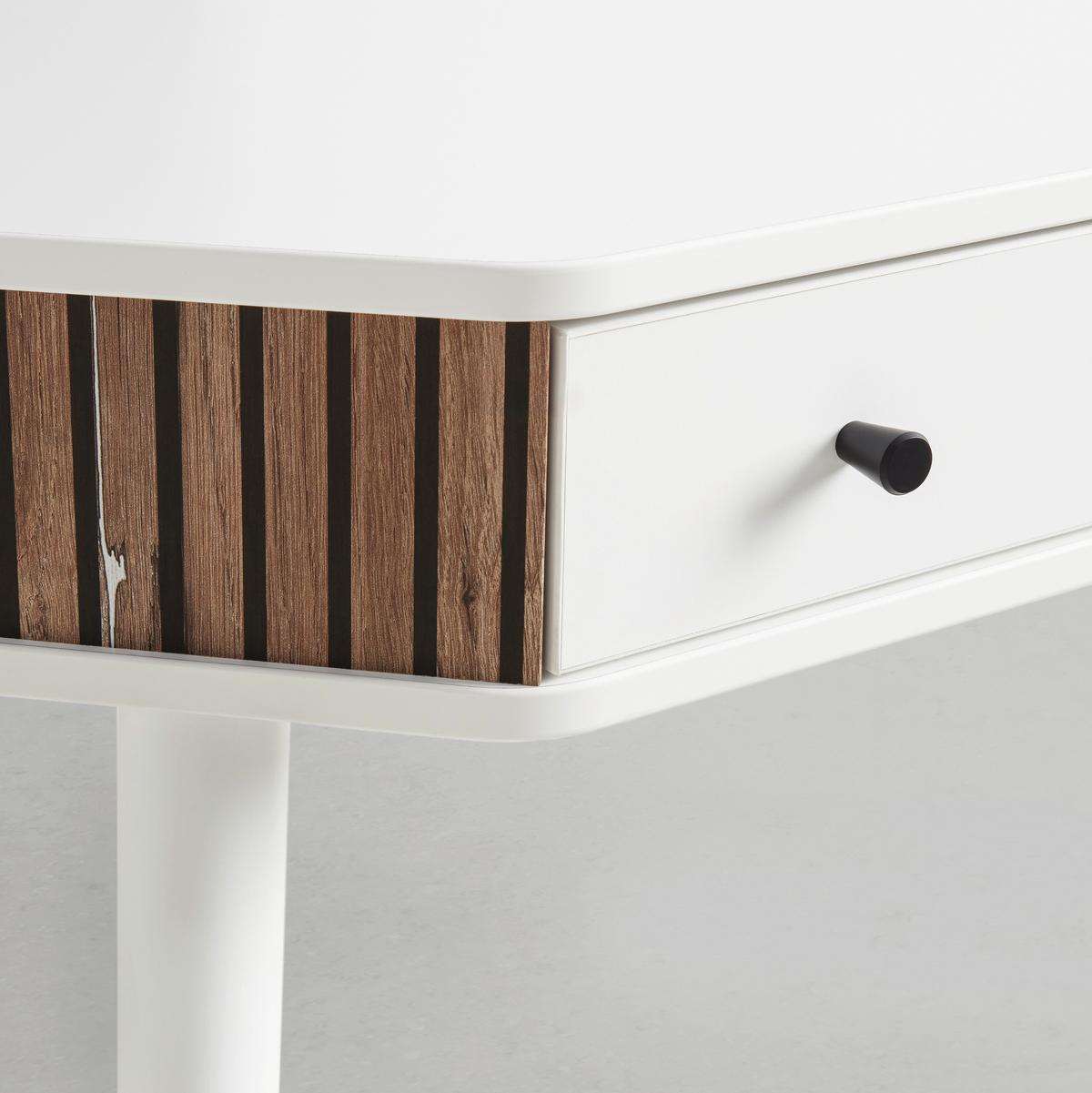 Schreibtisch Capri in Weiß/Eichefarben - Eichefarben/Schwarz, MODERN, Holz/Holzwerkstoff (120/76/50cm) - Mömax