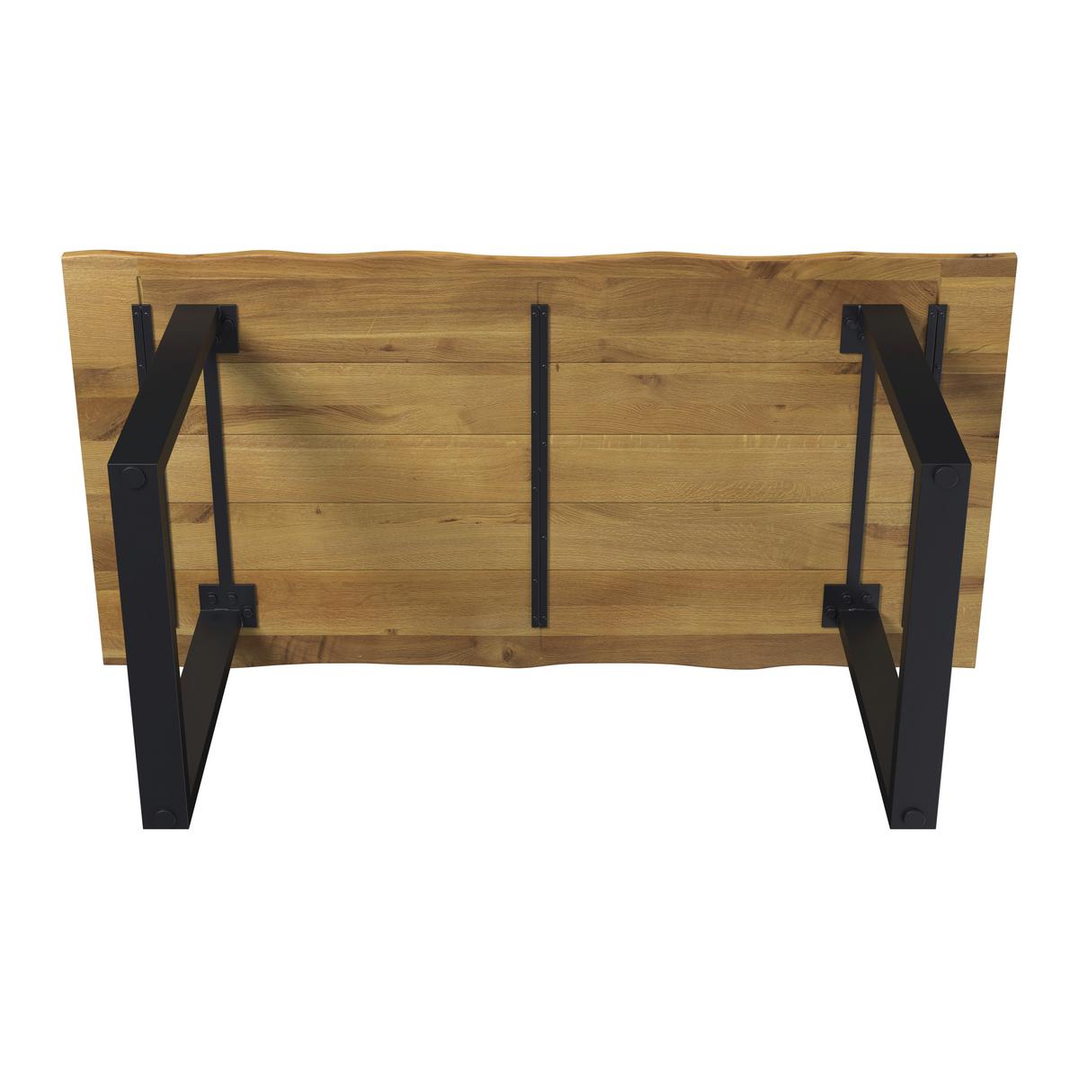 MASĂ JACKIE - culoare lemn stejar/negru, Modern, lemn/metal (180/90/76cm) - Bessagi Home