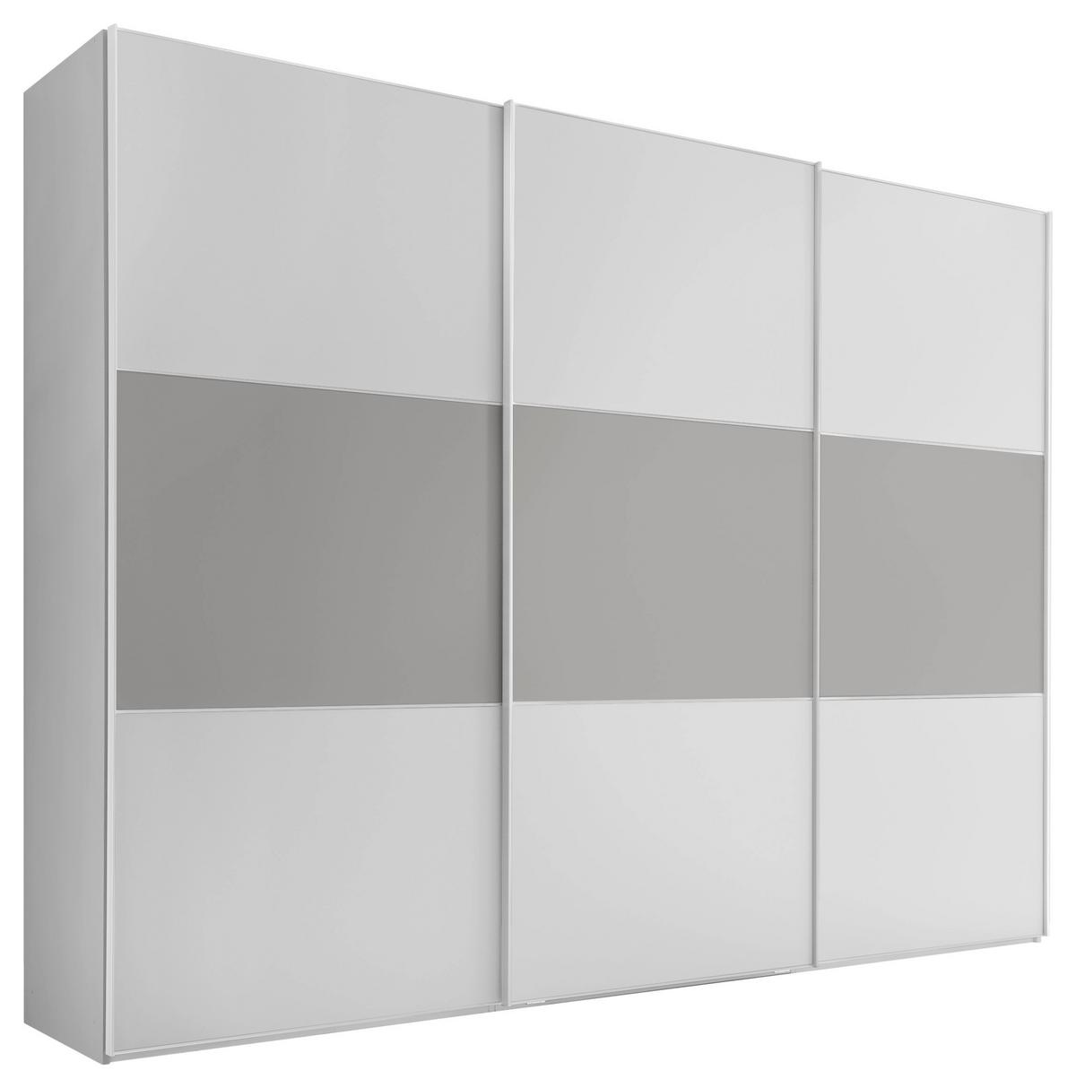 Ormar S Kliznim Vratima Includo - bijela/siva, Moderno (249/222/68cm) - Premium Living