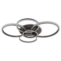 LED-DECKENLEUCHTE 48467-70A ALAINA - Klar/Anthrazit, Design, Kunststoff/Metall (110/88/11,5cm) - Globo
