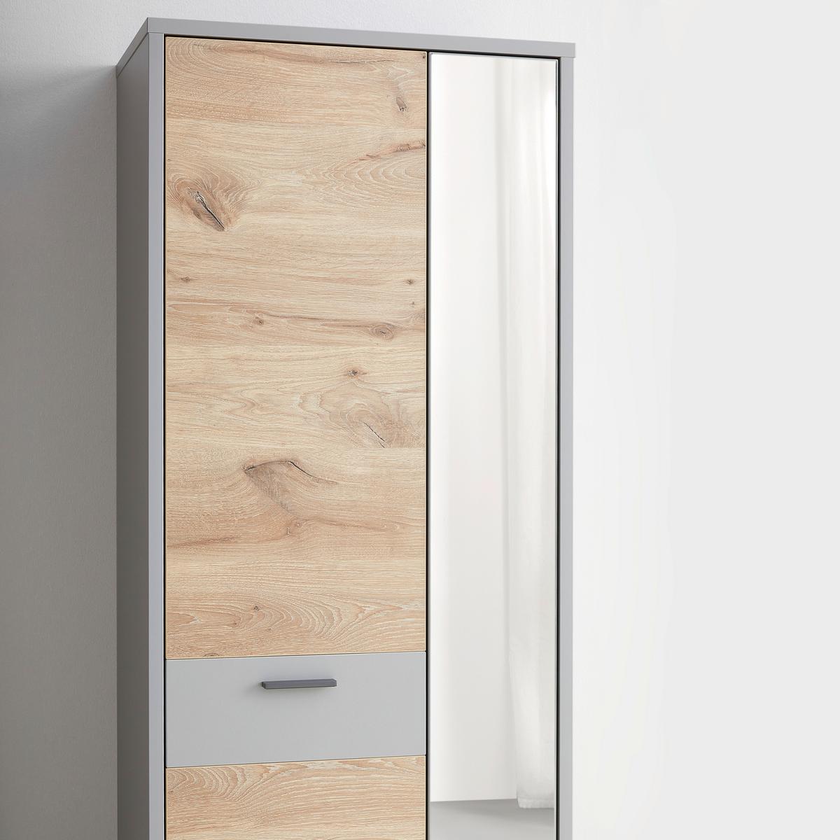 Garderobenschrank Dynamic in Grau/Eichefarben - Wildeiche, MODERN, Holzwerkstoff (65/197/37cm) - Mömax